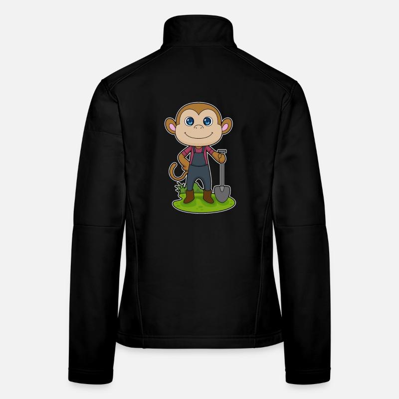 Pelle d’élevage de singes Veste en tissu softshell Femme