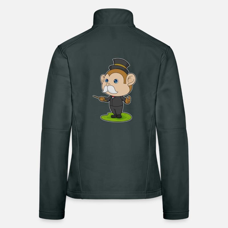 Affe Zauberer Zauberstab Frauen Softshelljacke