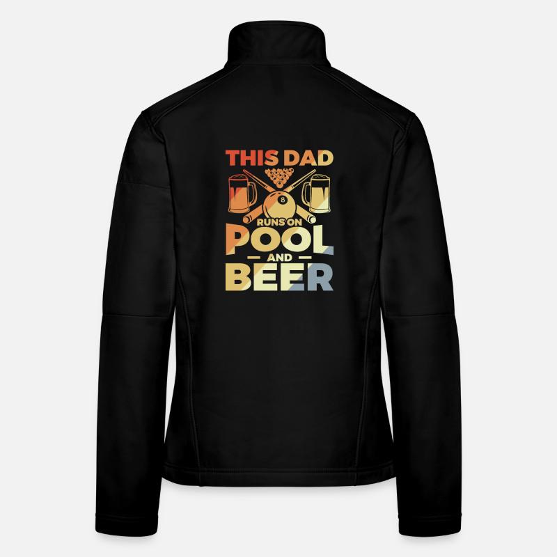 Funny Billiard Daddy Women's Softshell Jacket