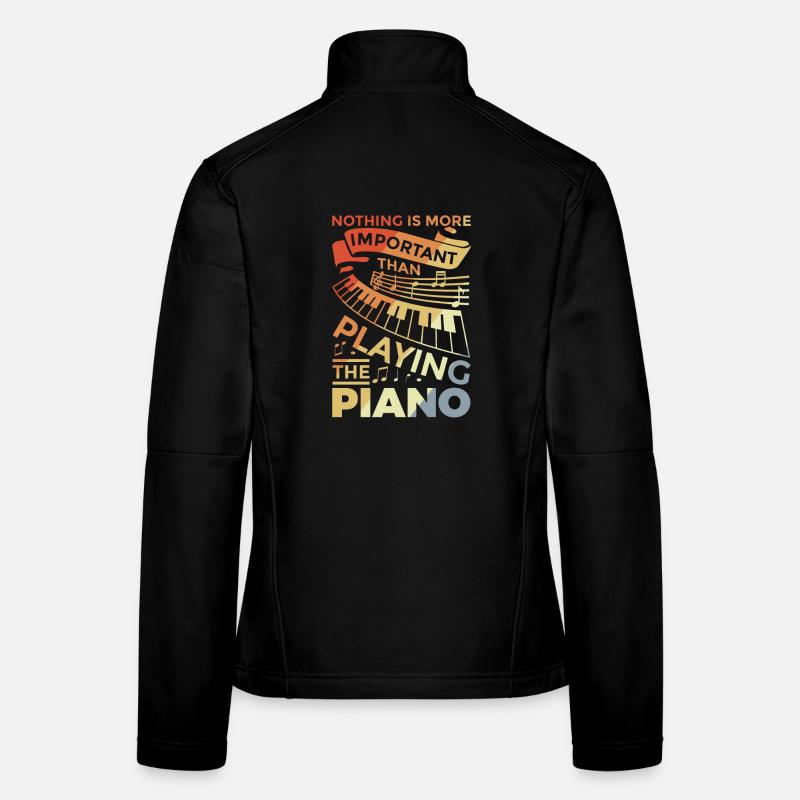 Motivating piano saying Women's Softshell Jacket