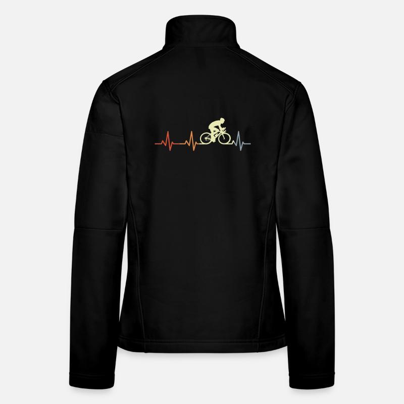 Cyclist heartbeat - Women's Softshell Jacket - black