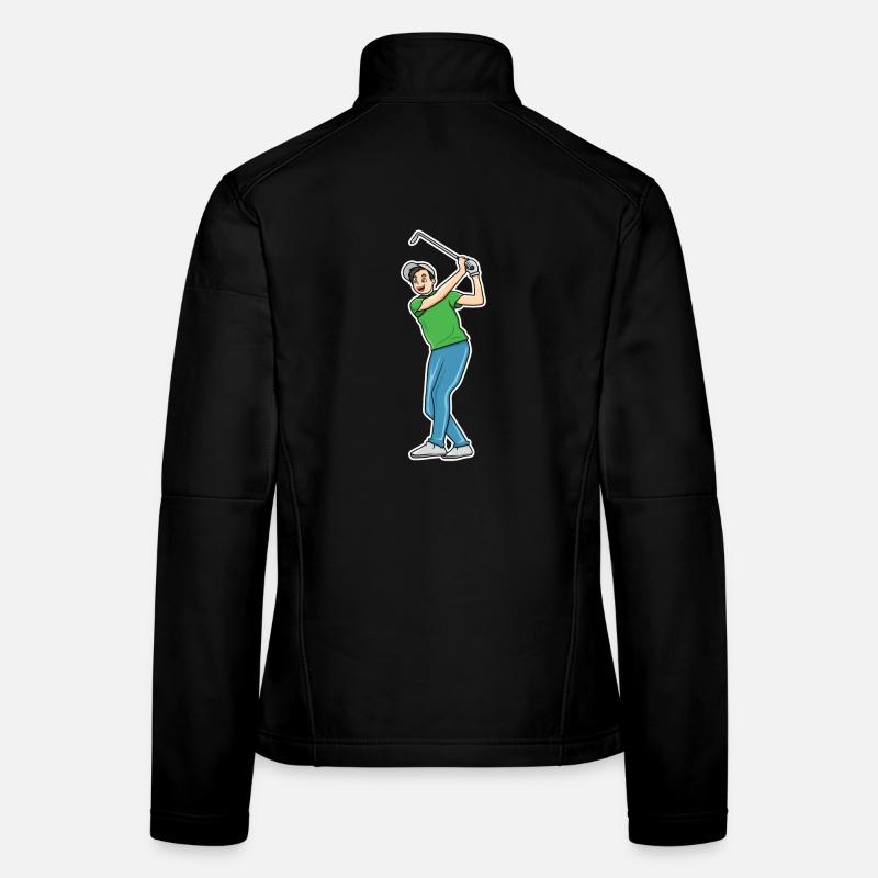 Dessin animé Golf Veste en tissu softshell Femme