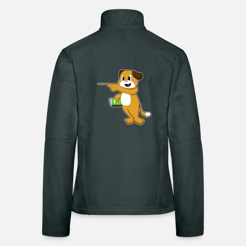 École de bâtons pointeurs pour enseignants chiens Veste en tissu softshell Femme