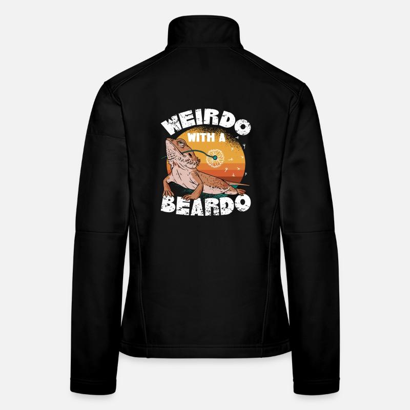 Dragon barbu - Bizarre avec une barbe Veste en tissu softshell Femme
