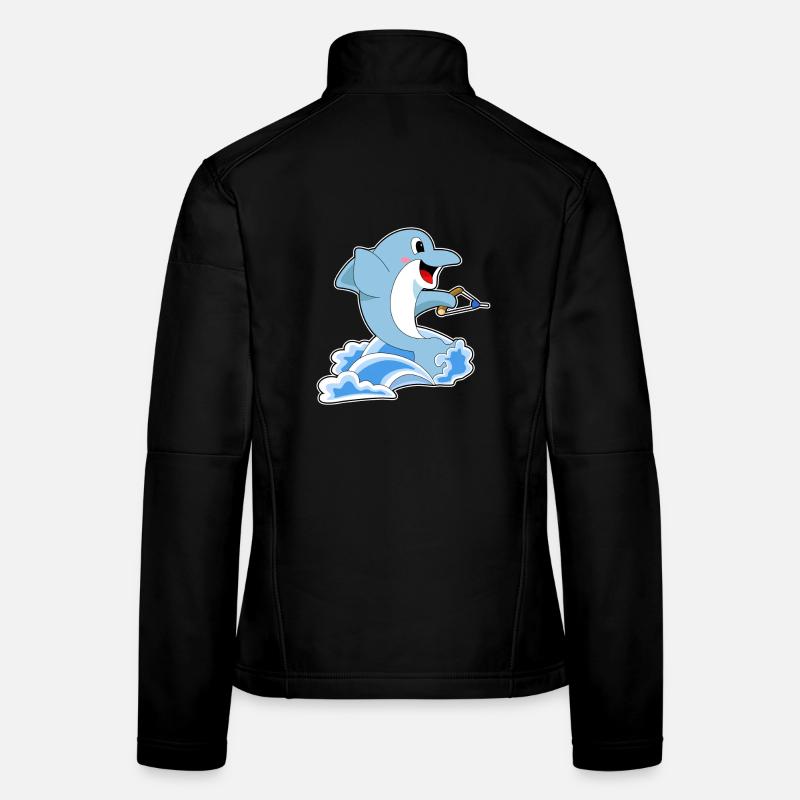 Dolphin Water Skiing Women's Softshell Jacket