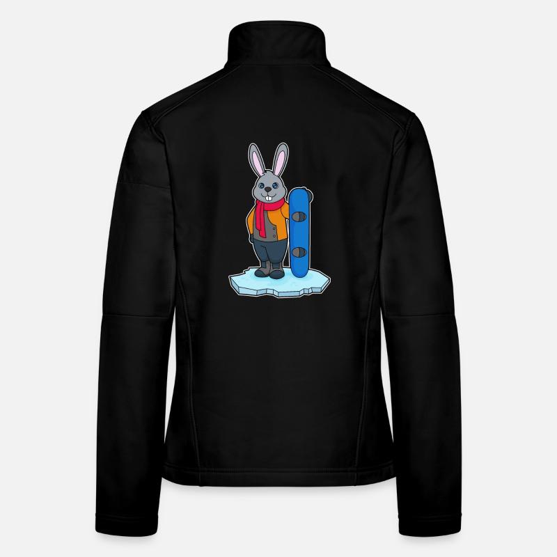 Rabbit Snowboarder Snowboard Veste en tissu softshell Femme