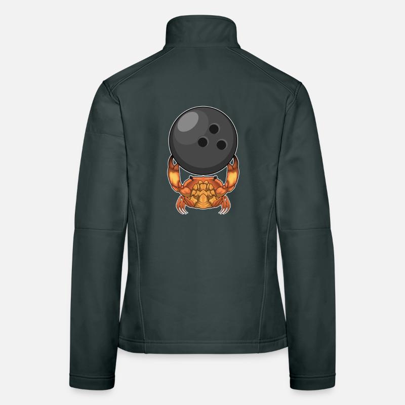 Boule de bowling de crabe Veste en tissu softshell Femme