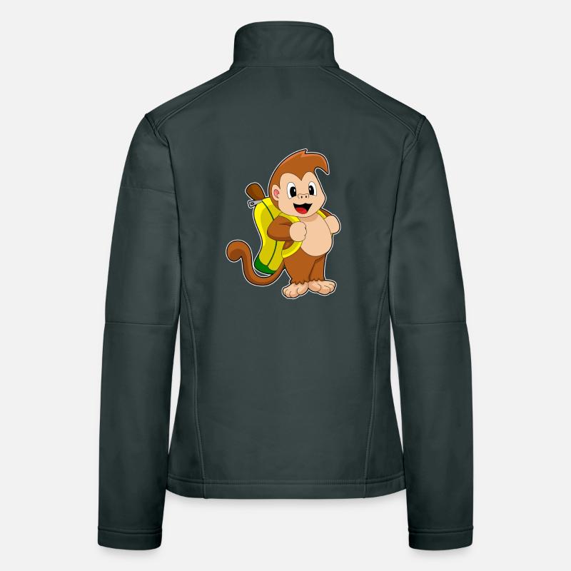 Singe Banane Veste en tissu softshell Femme