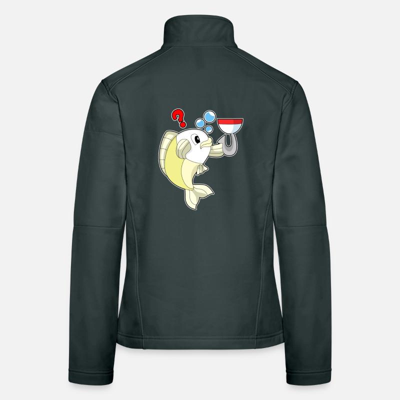 Pêcheur pêcheur à l’hameçon Veste en tissu softshell Femme