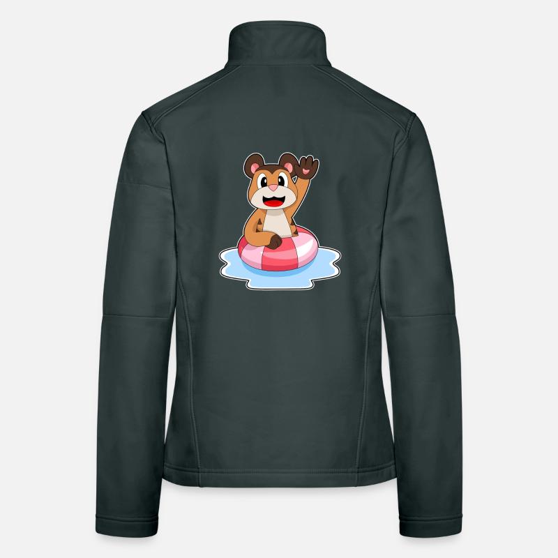 Été de la nage dans le ring de natation de suricate Veste en tissu softshell Femme