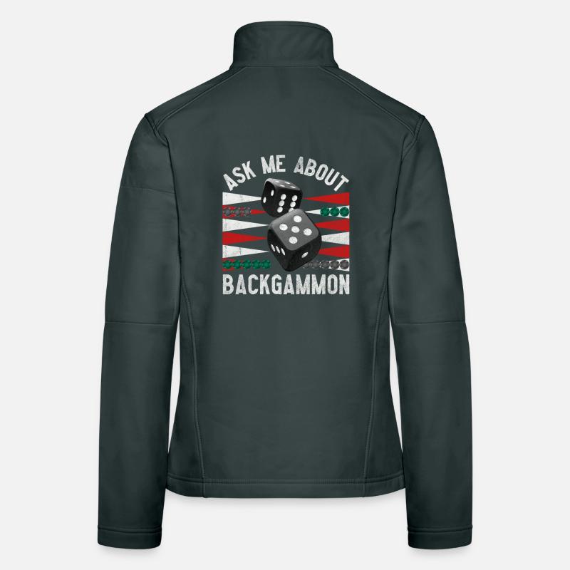 Ask me about BACKGAMMON -Frag´mich über Backgammon Women's Softshell Jacket