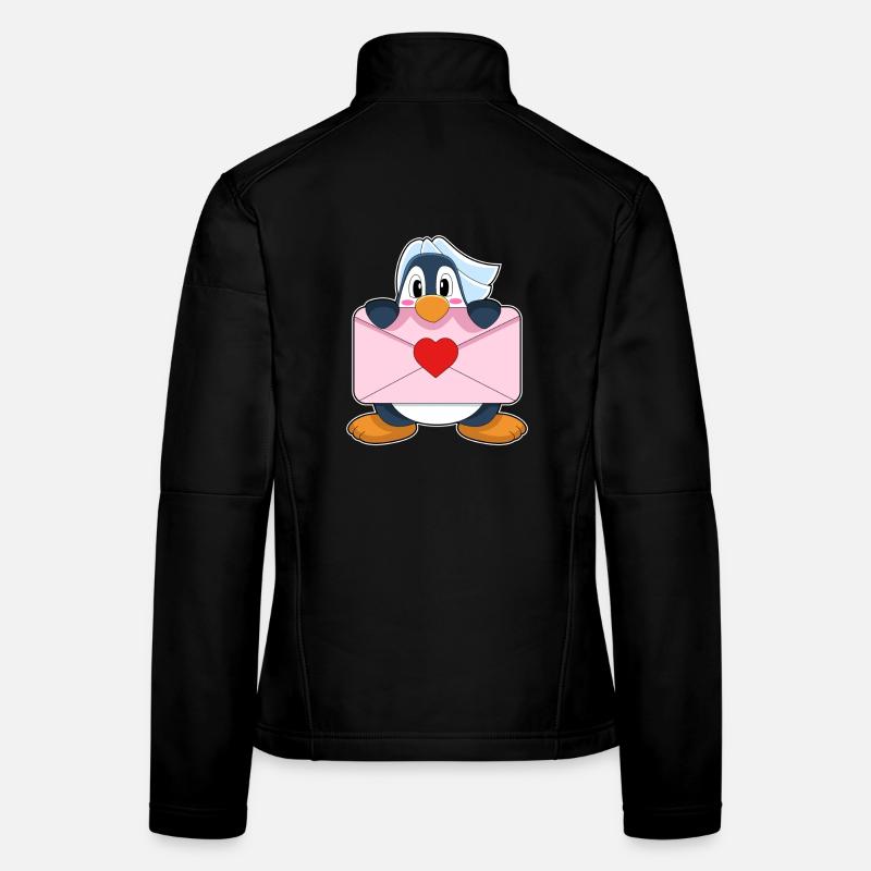 Mariage Penguin Bride Letter Veste en tissu softshell Femme