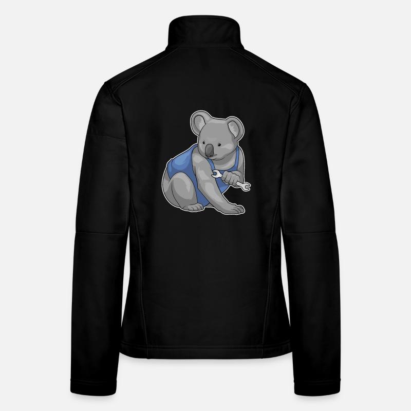 Koala Mechanic Wrench Workshop Women's Softshell Jacket