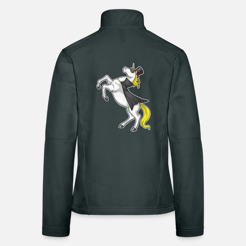 Cylindre de cape de licorne Veste en tissu softshell Femme
