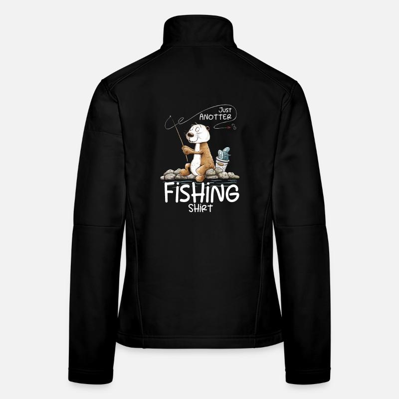 Droll Angler Otter Pêche Dire Chemise de Pêche Veste en tissu softshell Femme
