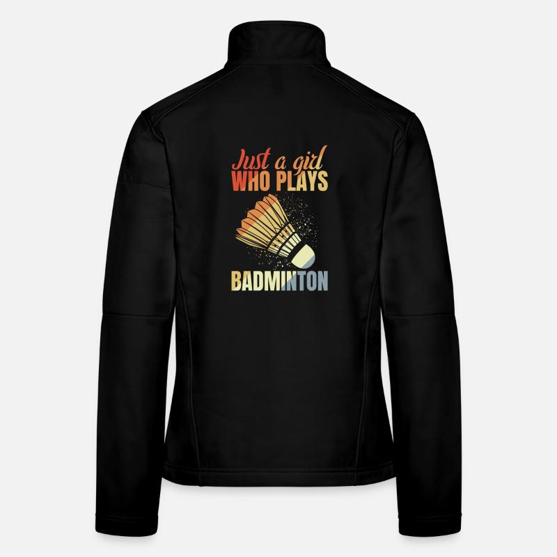 Badmintonspielerin - Frauen Softshelljacke - Schwarz
