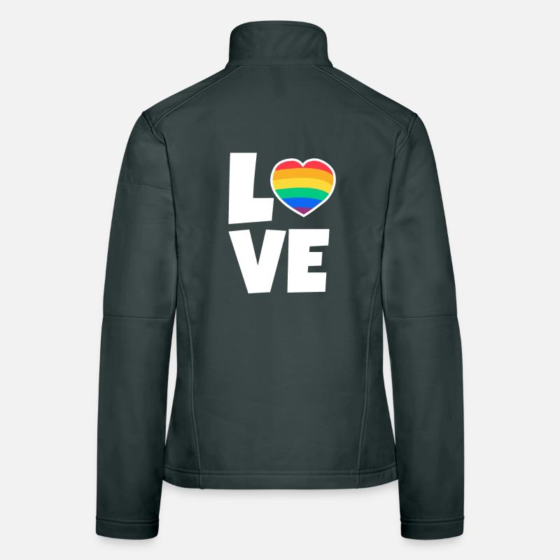 Saint-Valentin, Saint-Valentin, Saint-Valentin Veste en tissu softshell Femme