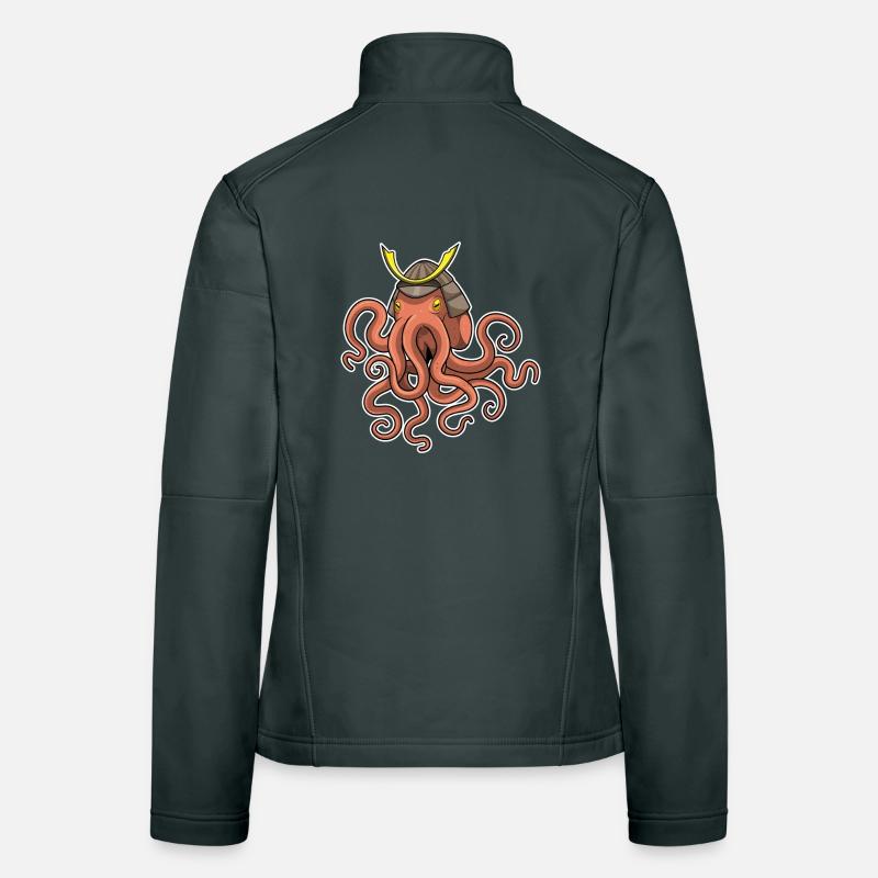 Octopus Samurai Arts Martiaux Veste en tissu softshell Femme