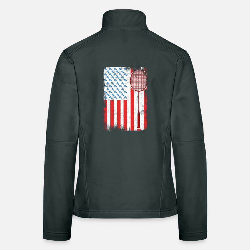 4. Juli Badminton Frauen Softshelljacke