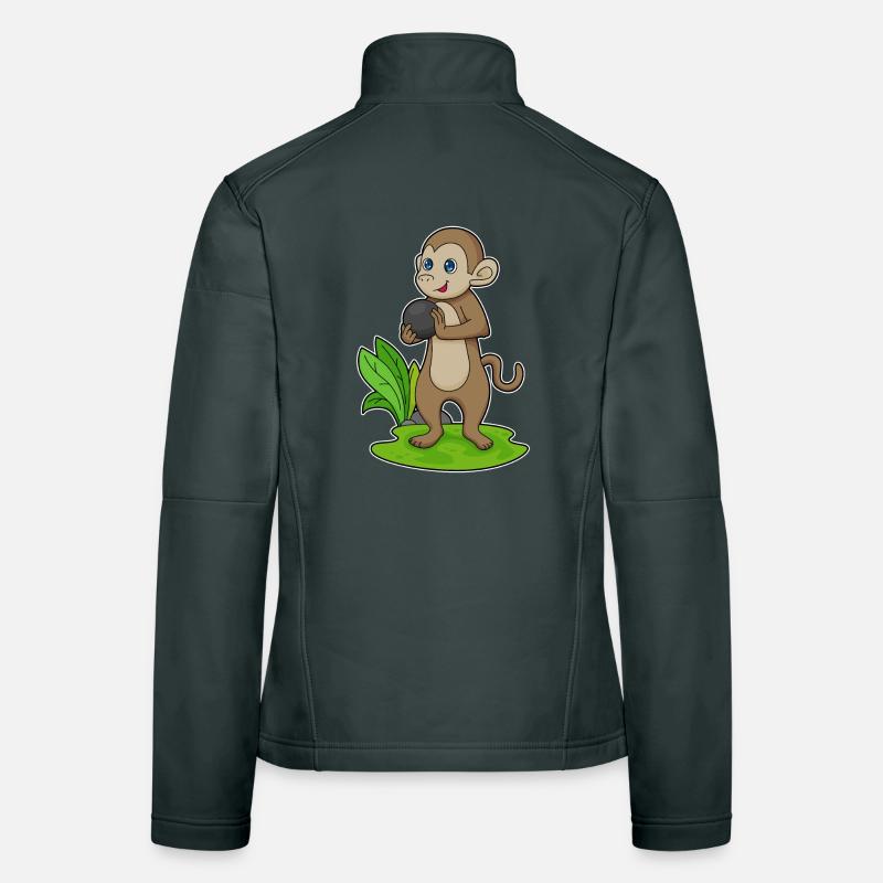 Affe Bowling Bowlingkugel Frauen Softshelljacke