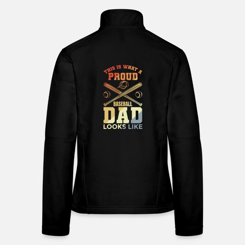 Funny baseball dad Women's Softshell Jacket