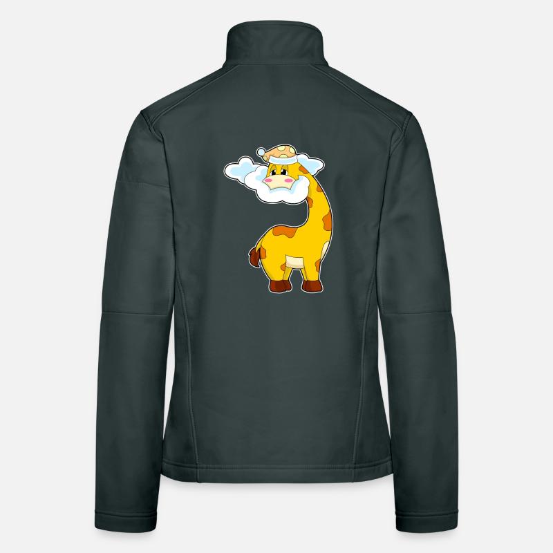 Giraffe Wolken Frauen Softshelljacke