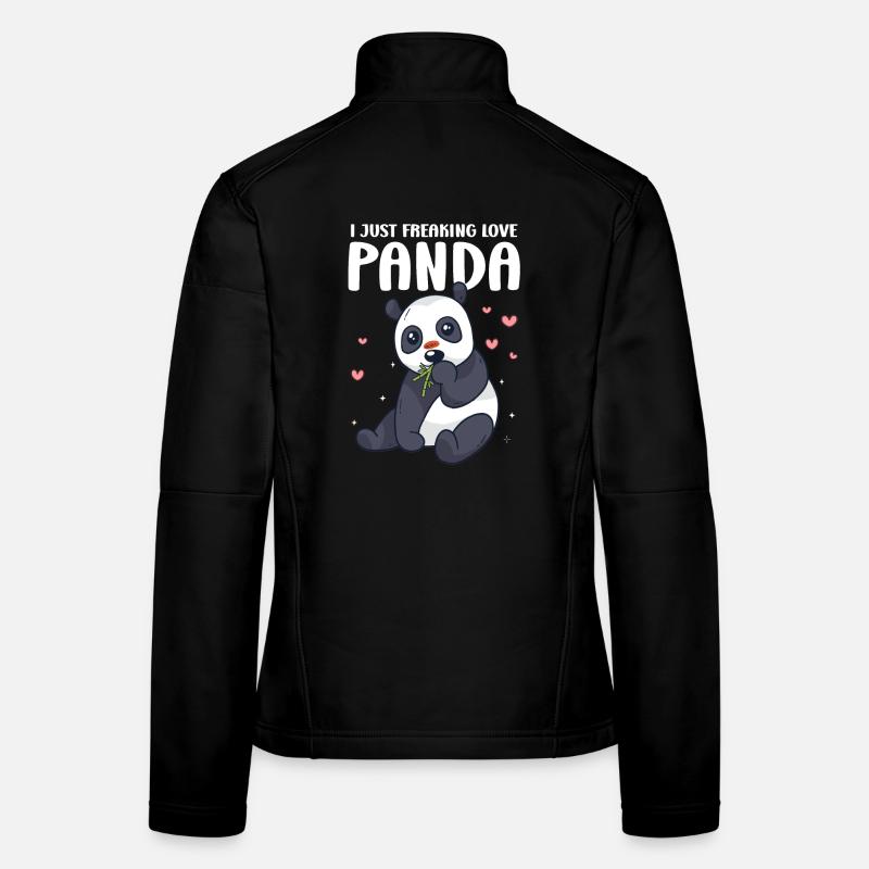 I Freaking Love Panda – Cute Panda Love Frauen Softshelljacke