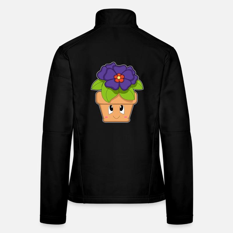Fleurs de primevère en pot de fleurs Veste en tissu softshell Femme
