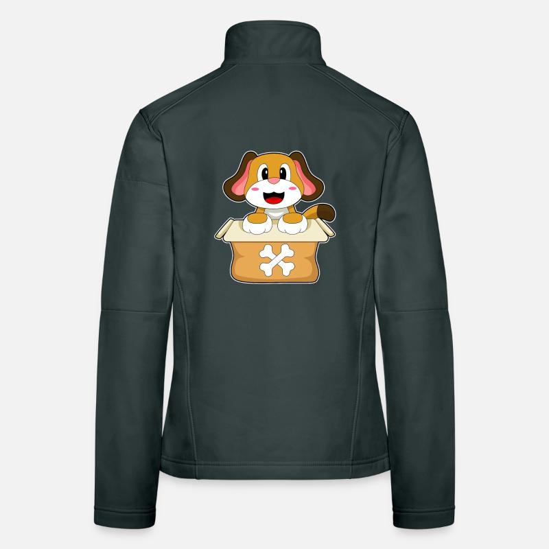 Hund Karton Frauen Softshelljacke