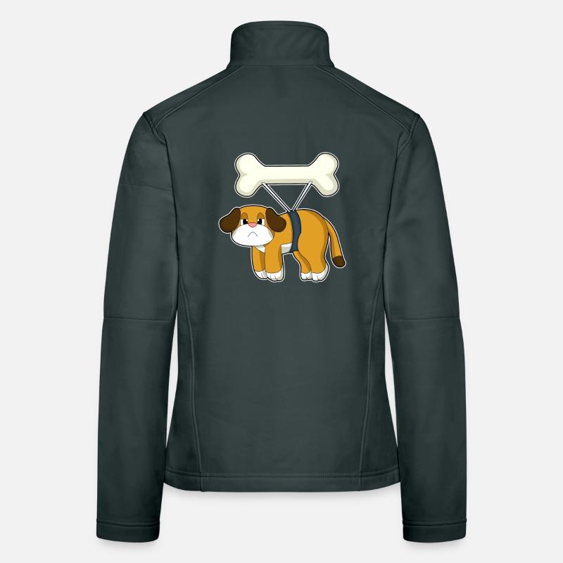 Os de chien Veste en tissu softshell Femme