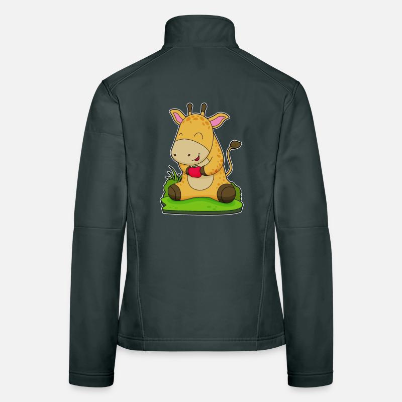 Pomme girafe Veste en tissu softshell Femme