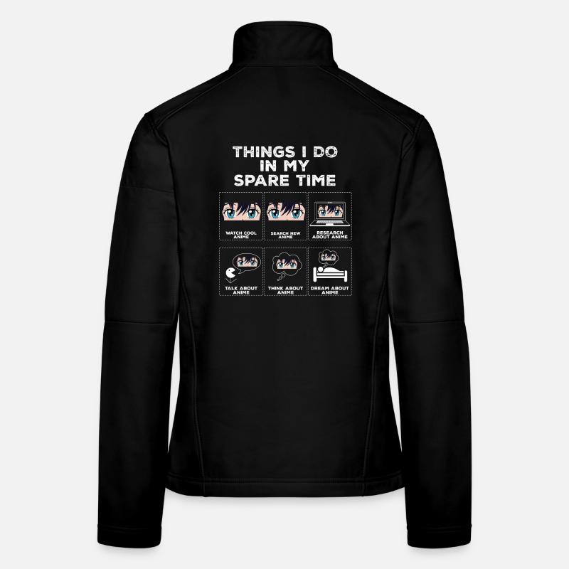 Dinge in meiner Freizeit Anime Otaku Geschenk Frauen Softshelljacke