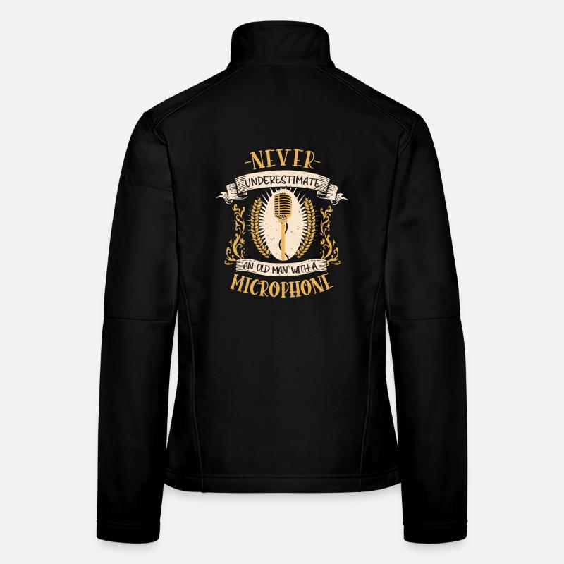 Singer Musicians Singing Microphone Gift Women's Softshell Jacket