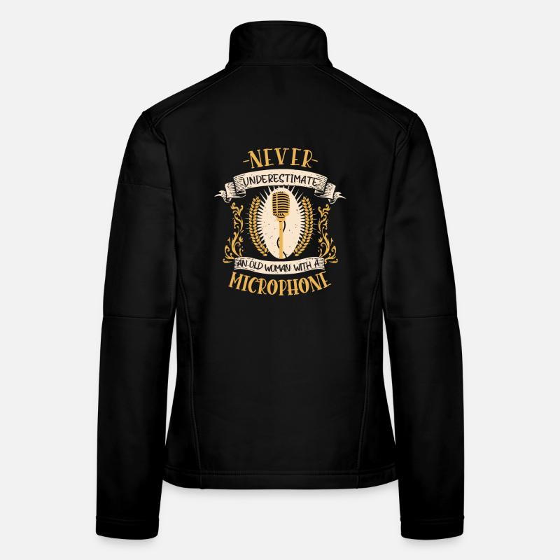 Sängerin Musikerin Singen Mikrofon Geschenk - Frauen Softshelljacke - Schwarz