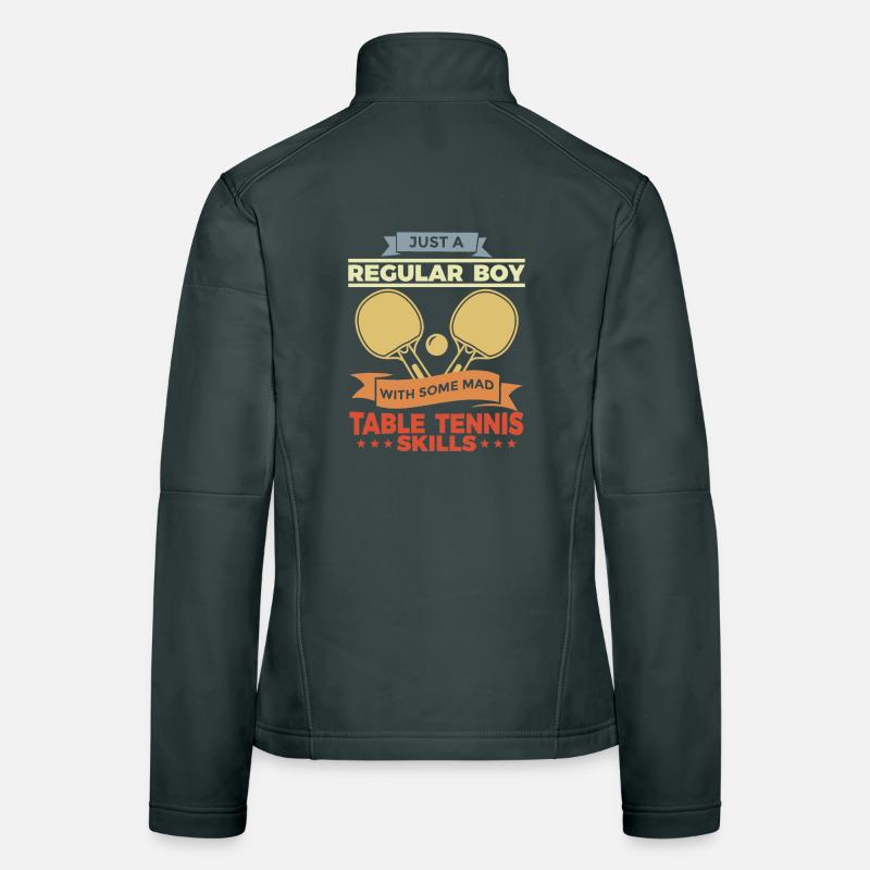 Garçon de ping-pong Veste en tissu softshell Femme