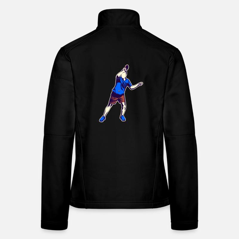 Table tennis drawing Women's Softshell Jacket