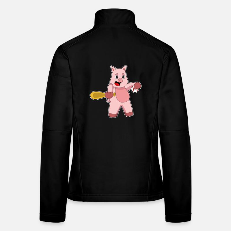 Pig Baseball Batte Veste en tissu softshell Femme