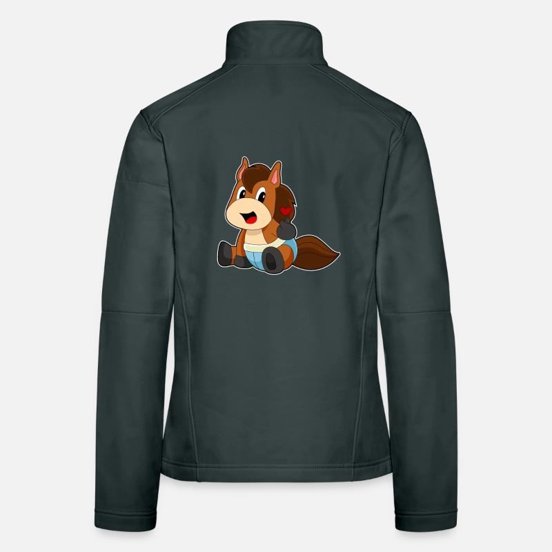 Bébé cheval Veste en tissu softshell Femme