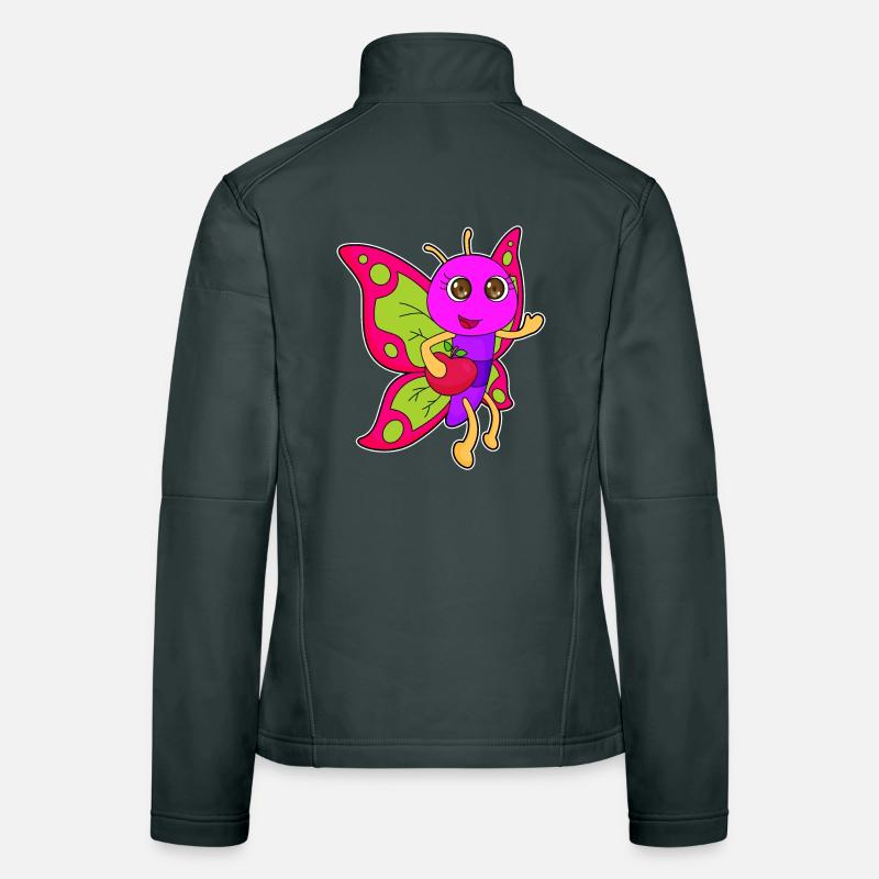 Pomme papillon Veste en tissu softshell Femme