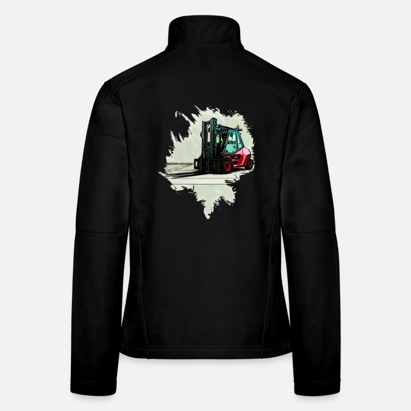 Gabelstapler - Frauen Softshelljacke - Schwarz