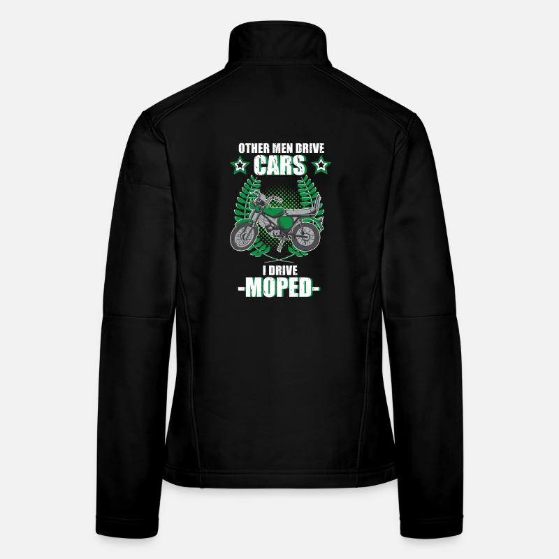 Moped Mopedfahrer Mofa Retro Zweitakt Spruch Frauen Softshelljacke