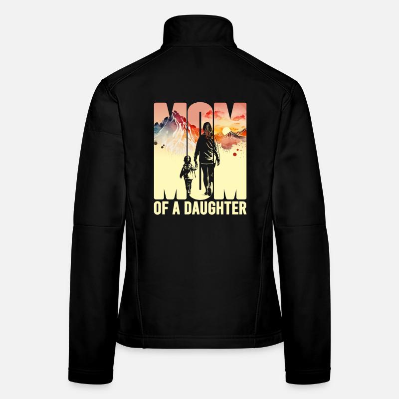 Mutter mit einer Tochter Muttertag Berge Mama Kind Frauen Softshelljacke