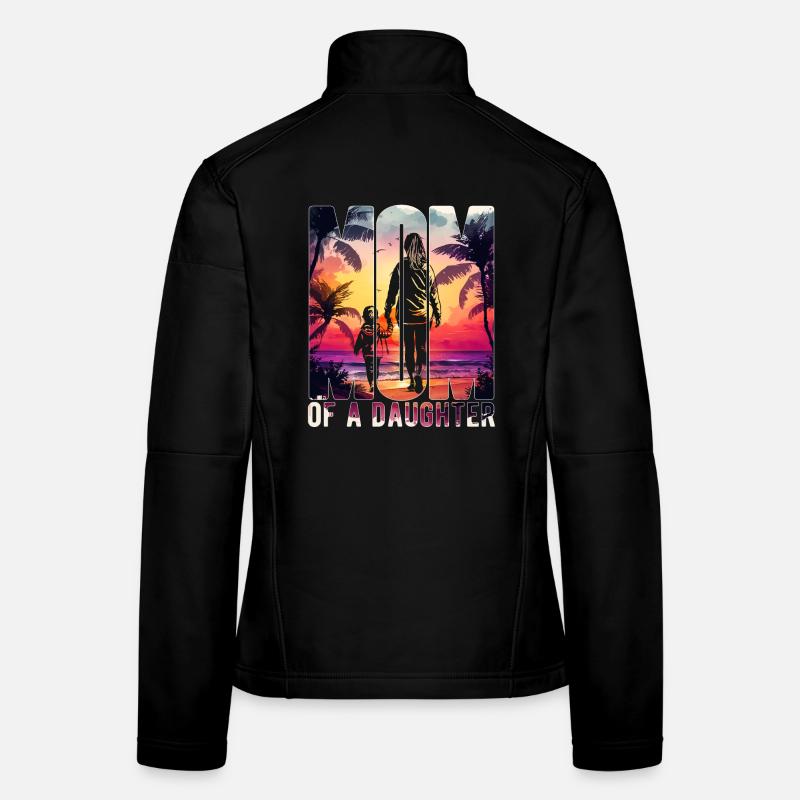 Mutter mit einer Tochter Muttertag Strand Mama Frauen Softshelljacke