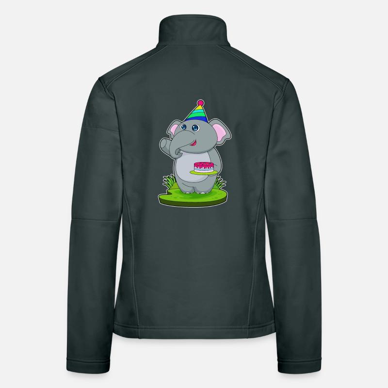 Elefant Geburtstag Kuchen Frauen Softshelljacke