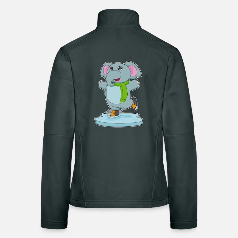 Elefant Eislaufen Schlittschuhe Frauen Softshelljacke