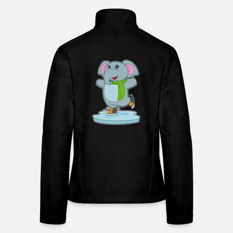 Elefant Eislaufen Schlittschuhe Frauen Softshelljacke