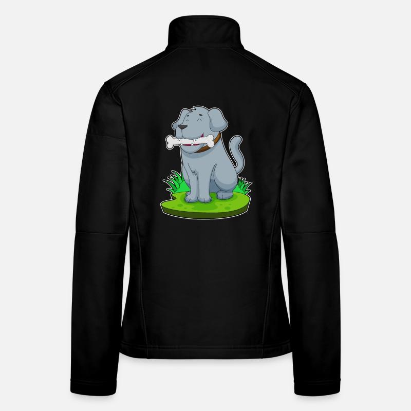 Os de chien Veste en tissu softshell Femme