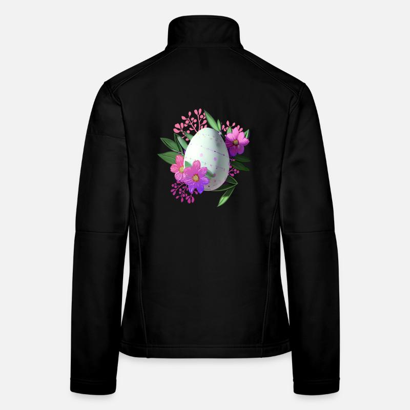 Fleurs Easter Egg Floral Veste en tissu softshell Femme