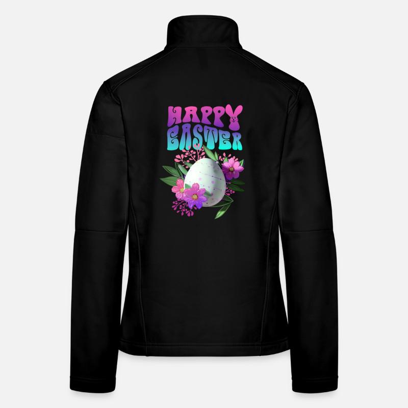 Happy Easter Easter Egg Floral Women's Softshell Jacket