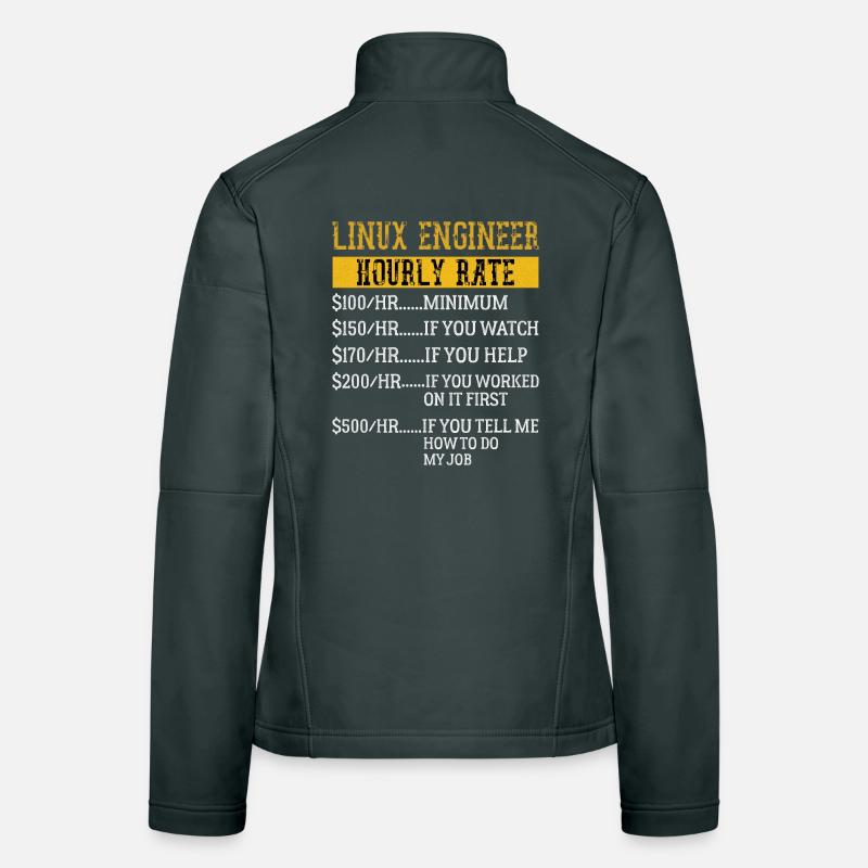 Linux Engineer Stundensatz Mechaniker Arbeitsrate Frauen Softshelljacke